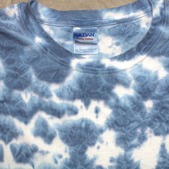 Vintage USA Soccer Football Tie-Dye T-Shirt White Red Blue Size XL - Picture 3 of 5